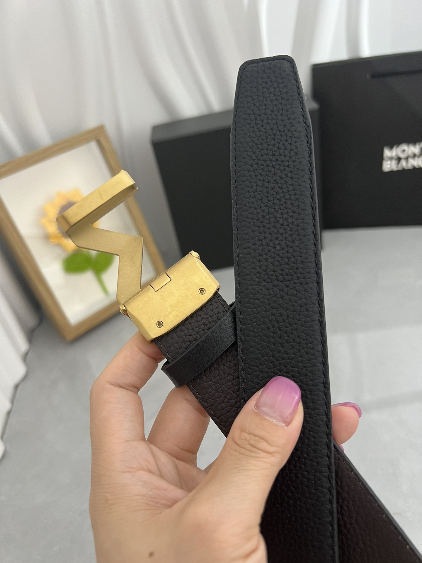 【厳選在庫】Montblanc ビジネスマン正装ベルト「全長約 100cm」
