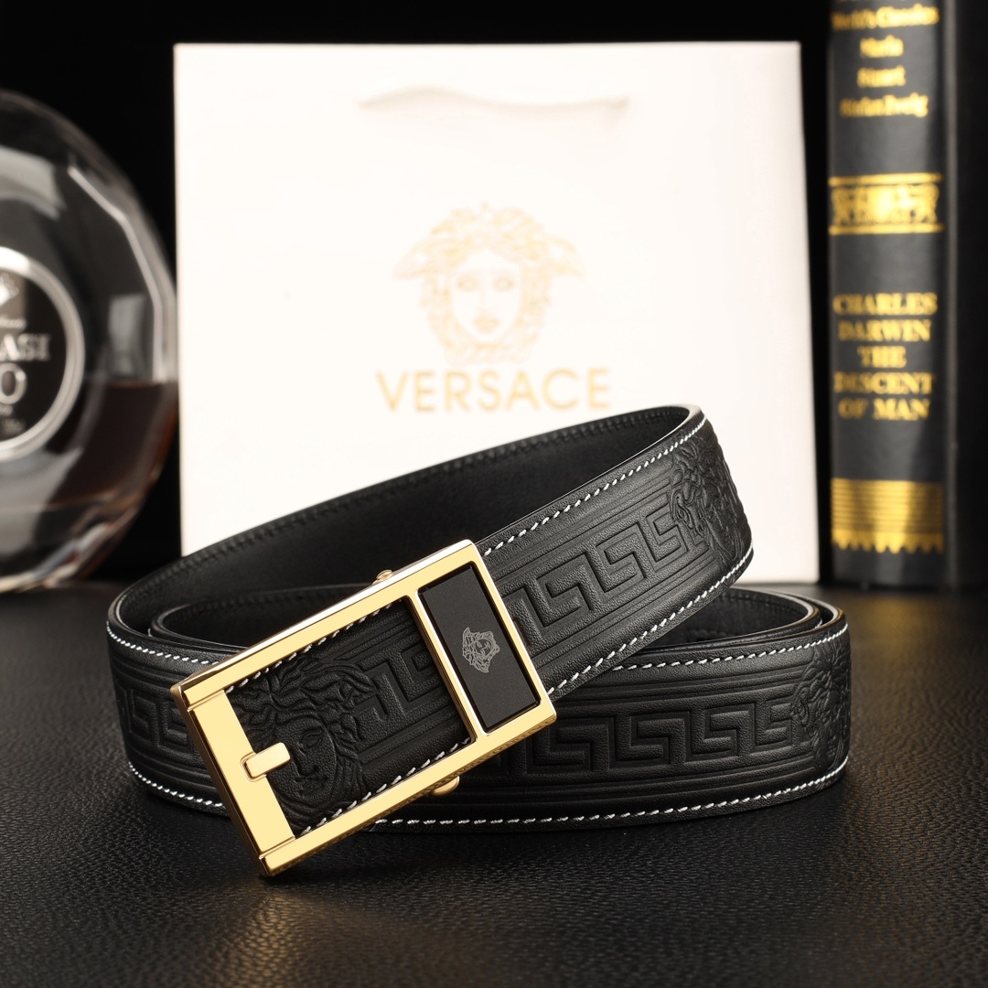 【先行新作】Versace トレンドラグジュアリーベルト 2 点セット「全長約 100cm」