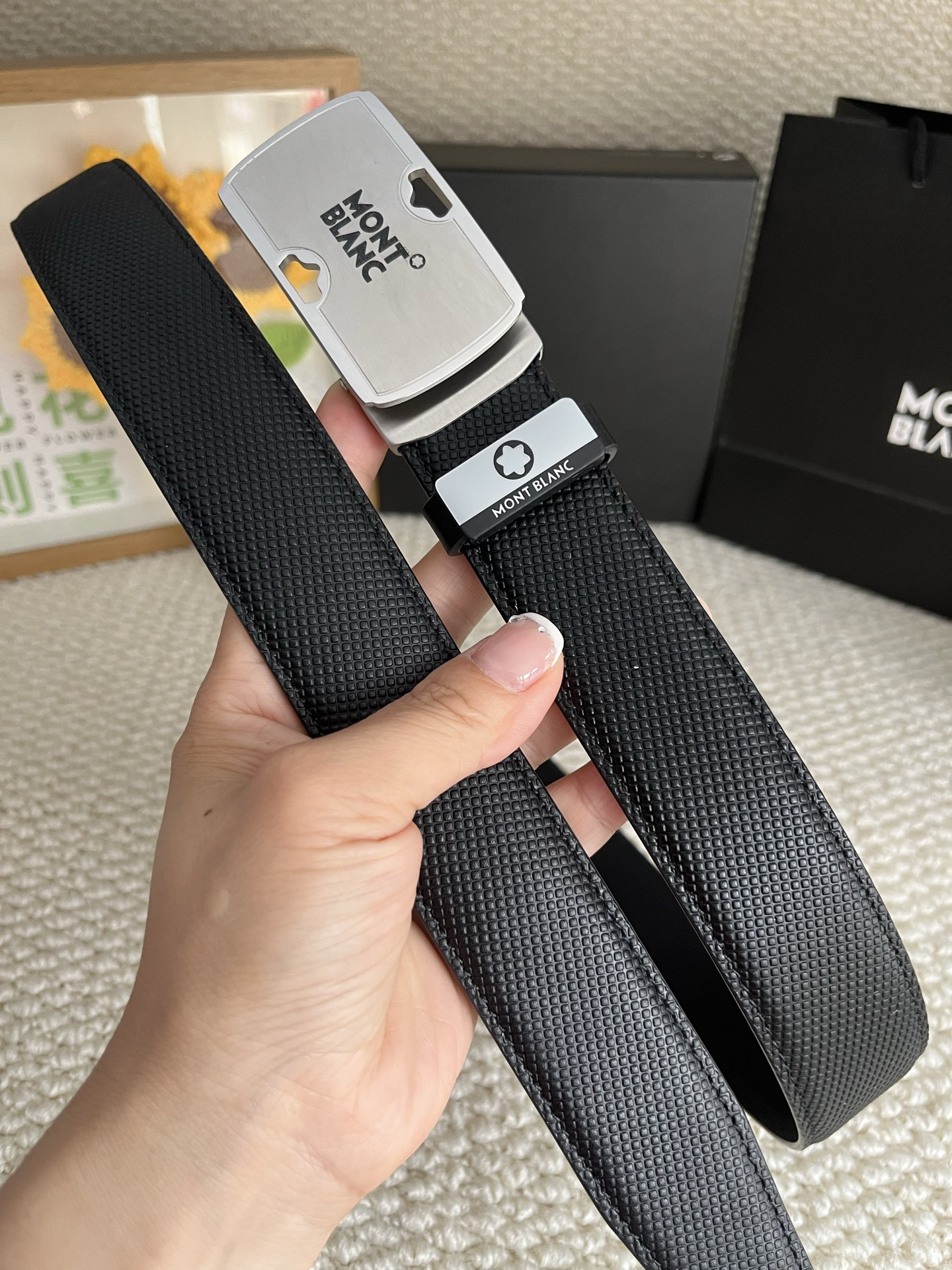 【厳選在庫】Montblanc ビジネスマン正装ベルト「全長約 100cm」
