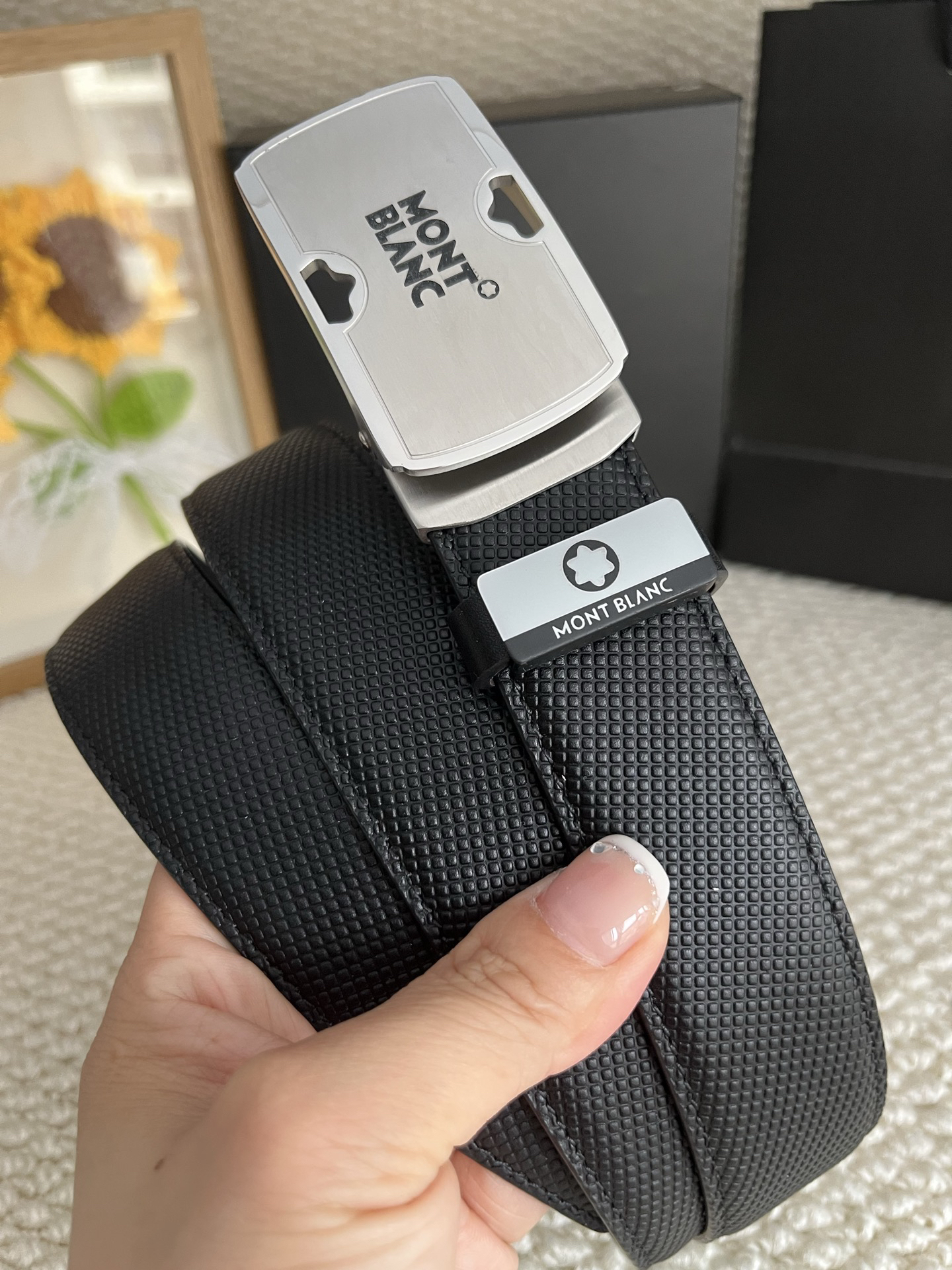 【厳選在庫】Montblanc ビジネスマン正装ベルト「全長約 100cm」