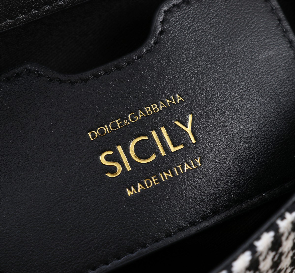 ドルチェ・アンド・ガッバーナ「D&G」クロコダイルエンボス ツイード トップハンドルバッグ