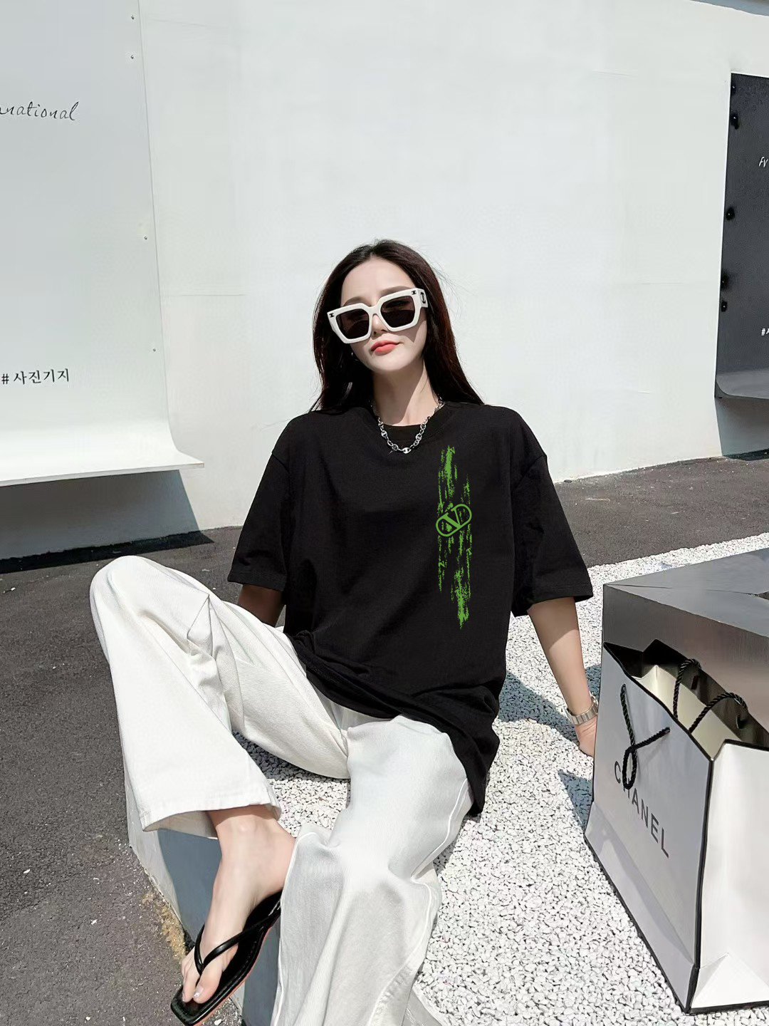 ヴァレンティノ「Valentino」2025FW アルファベットロゴ プリント 半袖Tシャツ