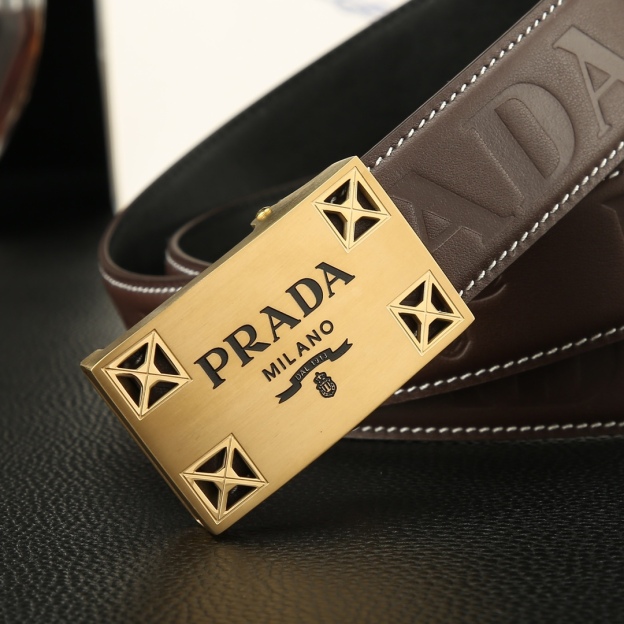 プラダ「Prada」メンズ オートマチック レザーベルト100CM