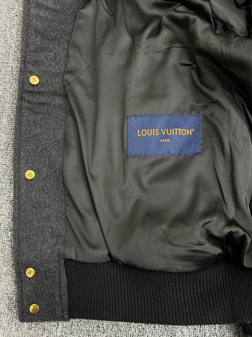 ルイ・ヴィトン「Louis Vuitton」 ウール エンブロイダリー ベースボール ジャケット