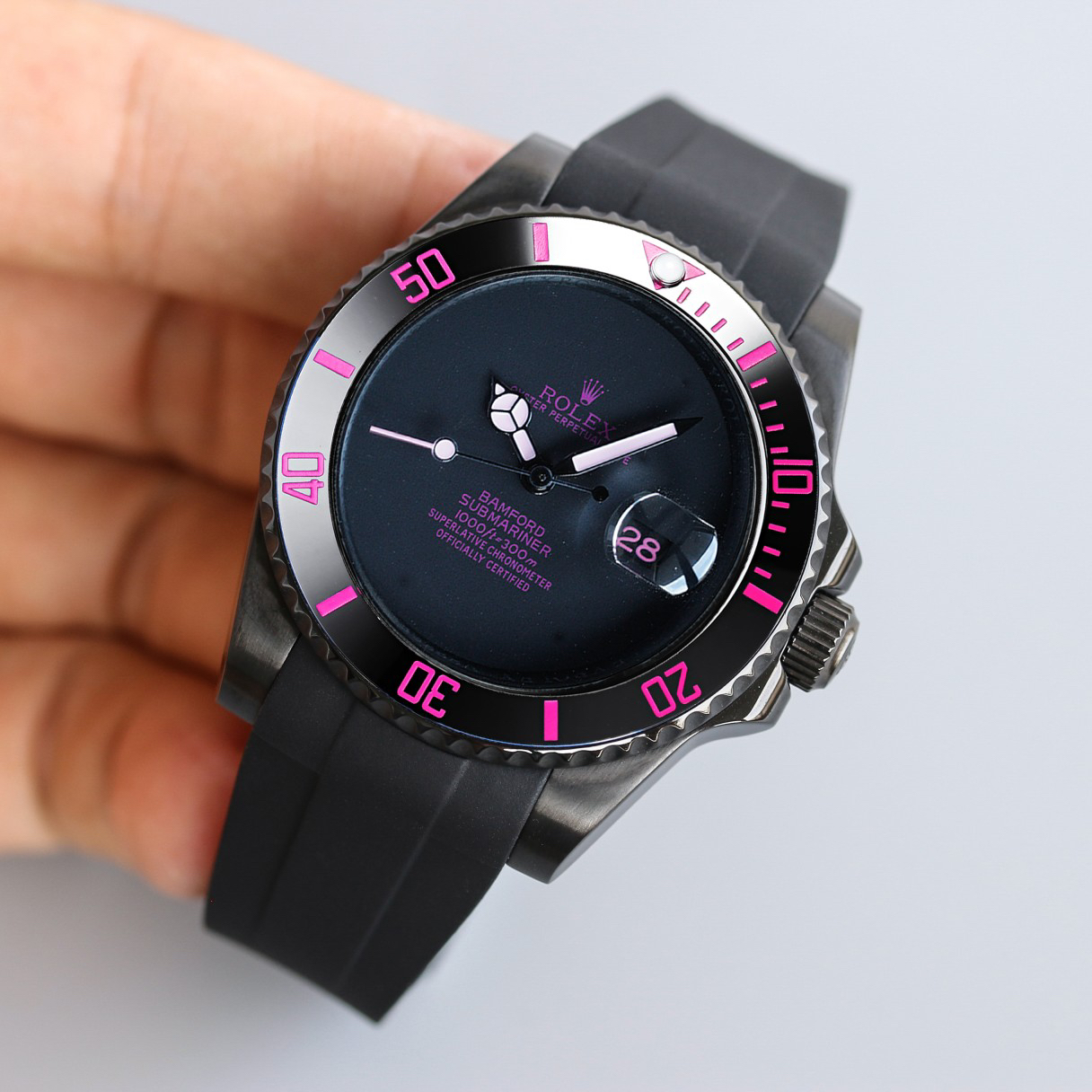 ロレックス「Rolex」カーボンブラック鋼皇時計40mm