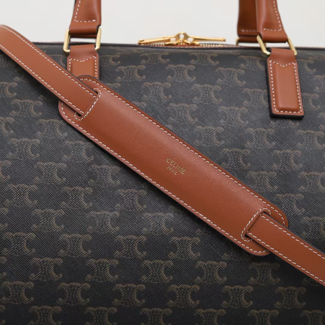 セリーヌ「Celine」Triomphe Canvas ラージトラベルバッグ