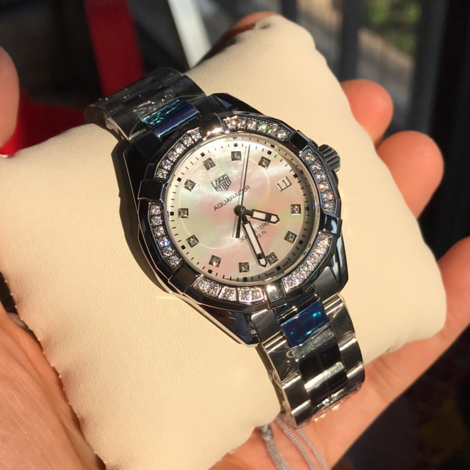 タグ・ホイヤー「TAG Heuer」アクアレーサー レディース クォーツ 腕時計35mm