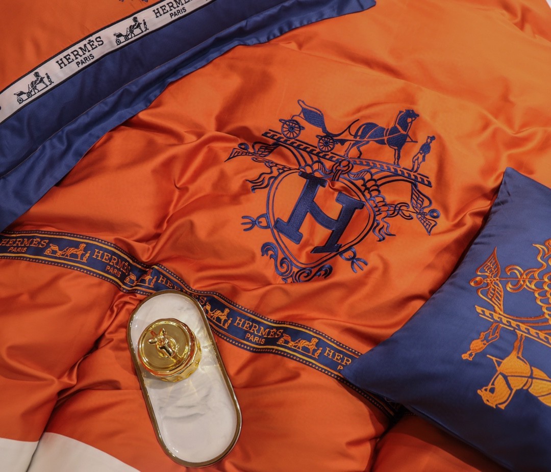 エルメス「Hermès」プレミアムコットン デジタルプリント 4点セット