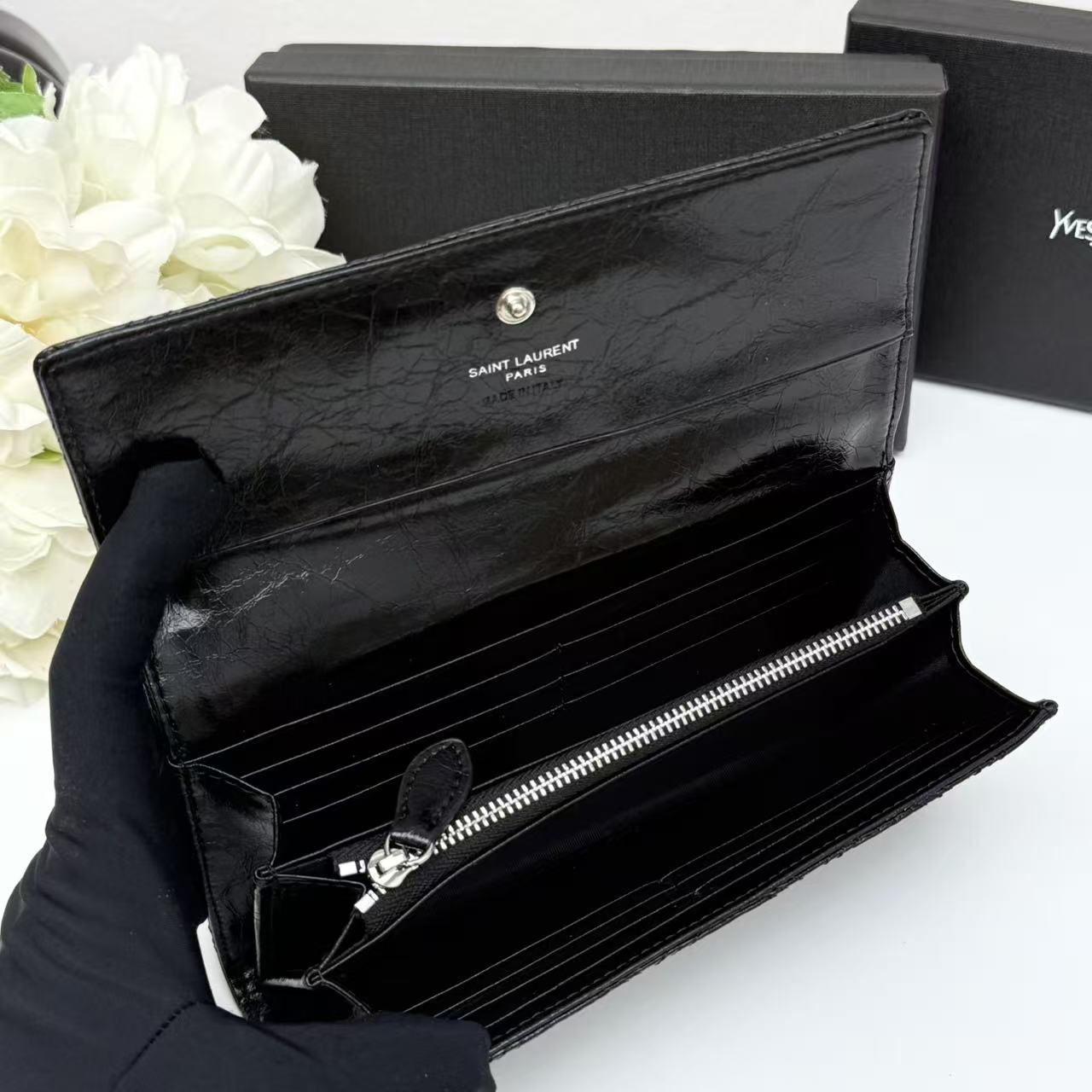 サンローラン「Saint Laurent」フラップウォレット