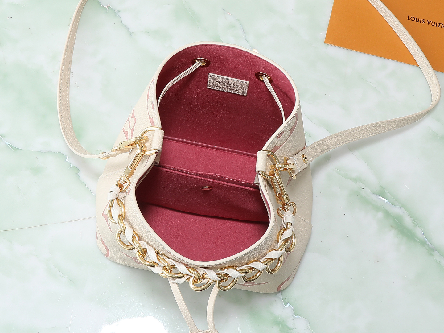 ルイ・ヴィトン「Louis Vuitton」NÉONOÉ BB ハンドバッグ アイボリー×ピンク‌ ‌