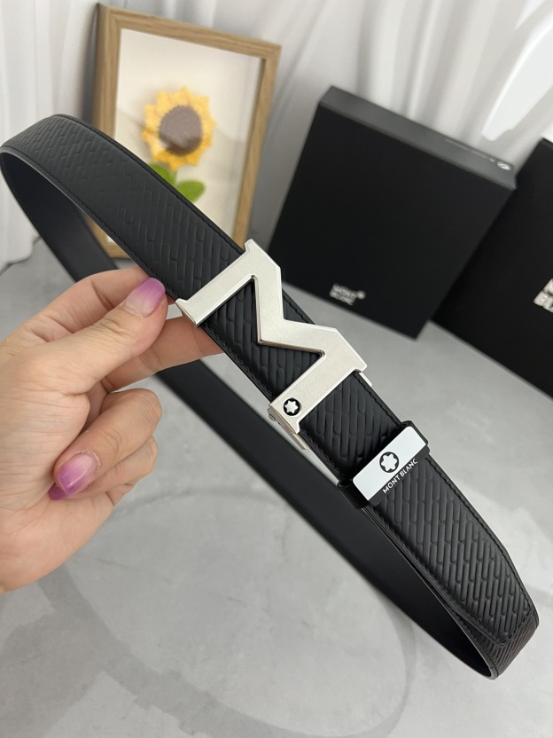 【厳選在庫】Montblanc ビジネスマン正装ベルト「全長約 100cm」