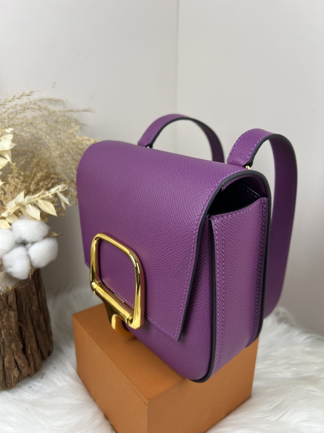 【厳選新入荷】エルメス Della Cavalleria Mini サドル金具クロスボディバッグ「乗馬モチーフ本革ショルダー」
