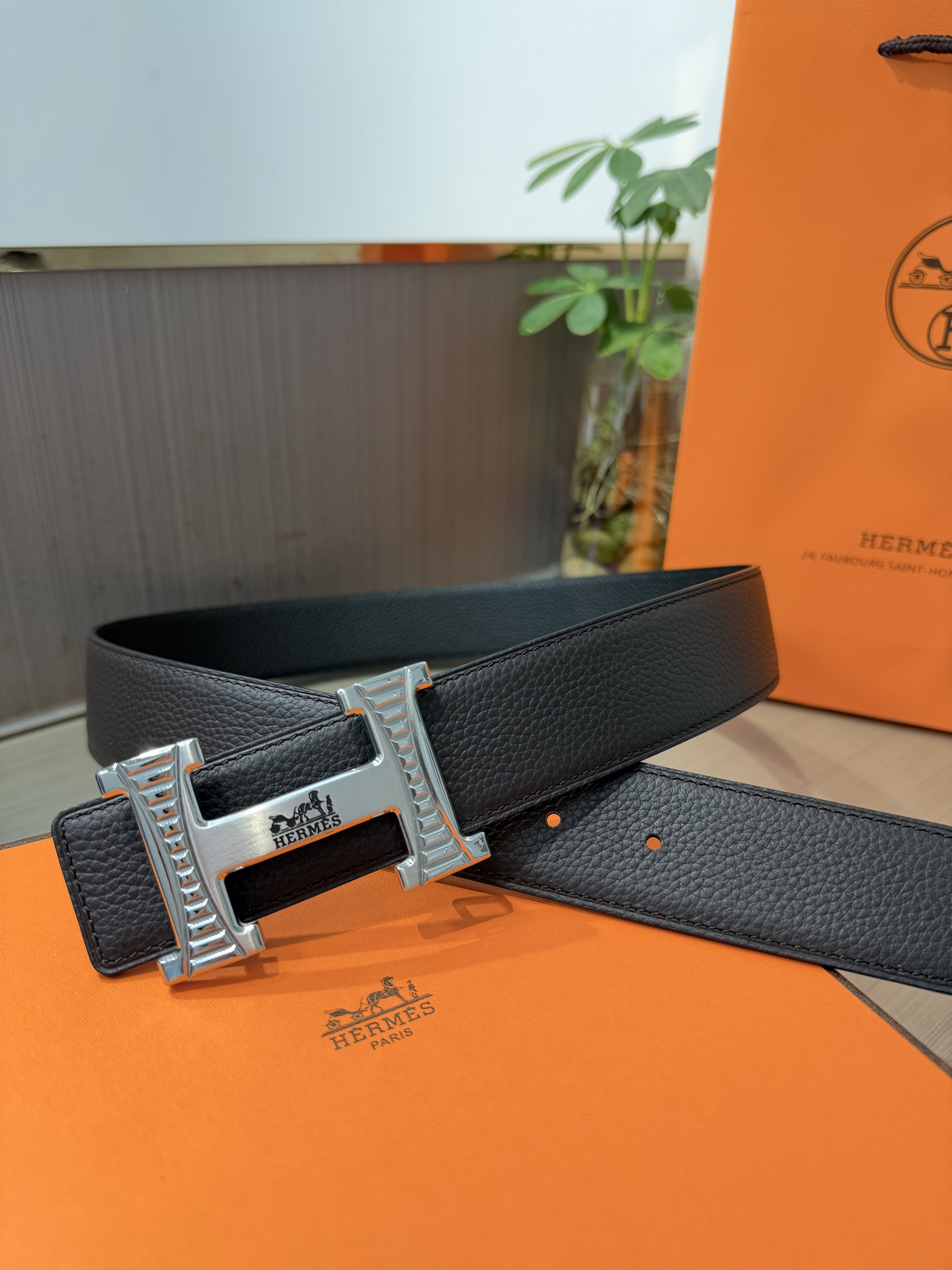 【限定入荷】Hermès フレンチ紳士ベルト「全長約 100cm」
