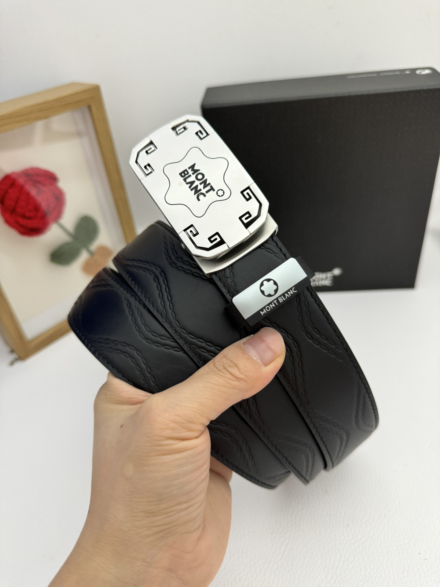 【厳選在庫】Montblanc ビジネスマン正装ベルト「全長約 100cm」