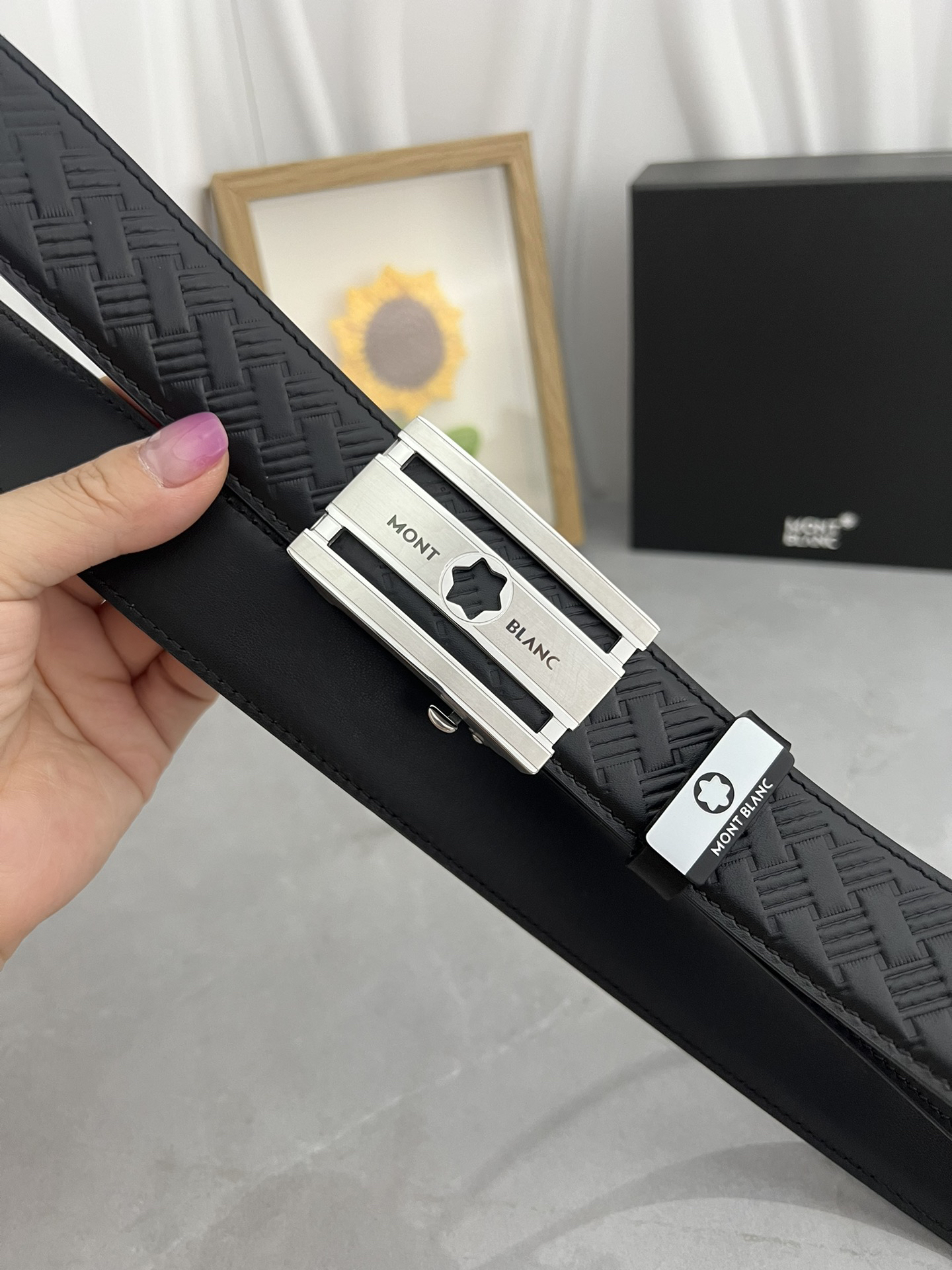 【厳選在庫】Montblanc ビジネスマン正装ベルト「全長約 100cm」