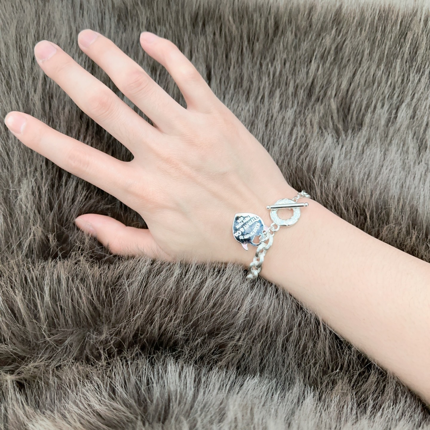 ティファニー「Tiffany & Co.」ポリッシュドシルバーリンク ブレスレット