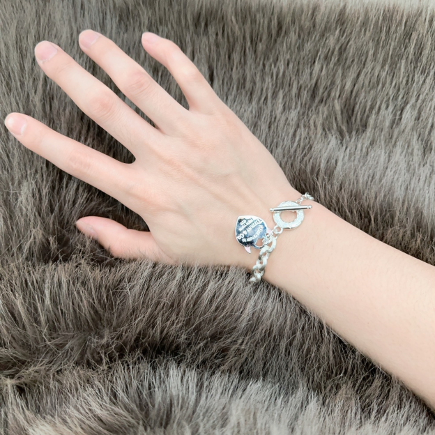 ティファニー「Tiffany & Co.」ポリッシュドシルバーリンク ブレスレット