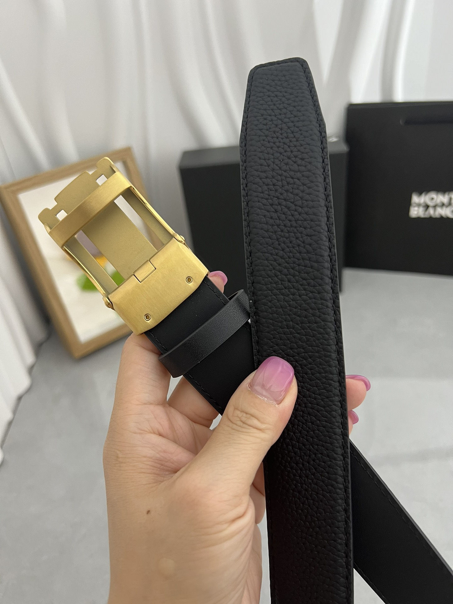【厳選在庫】Montblanc ビジネスマン正装ベルト「全長約 100cm」