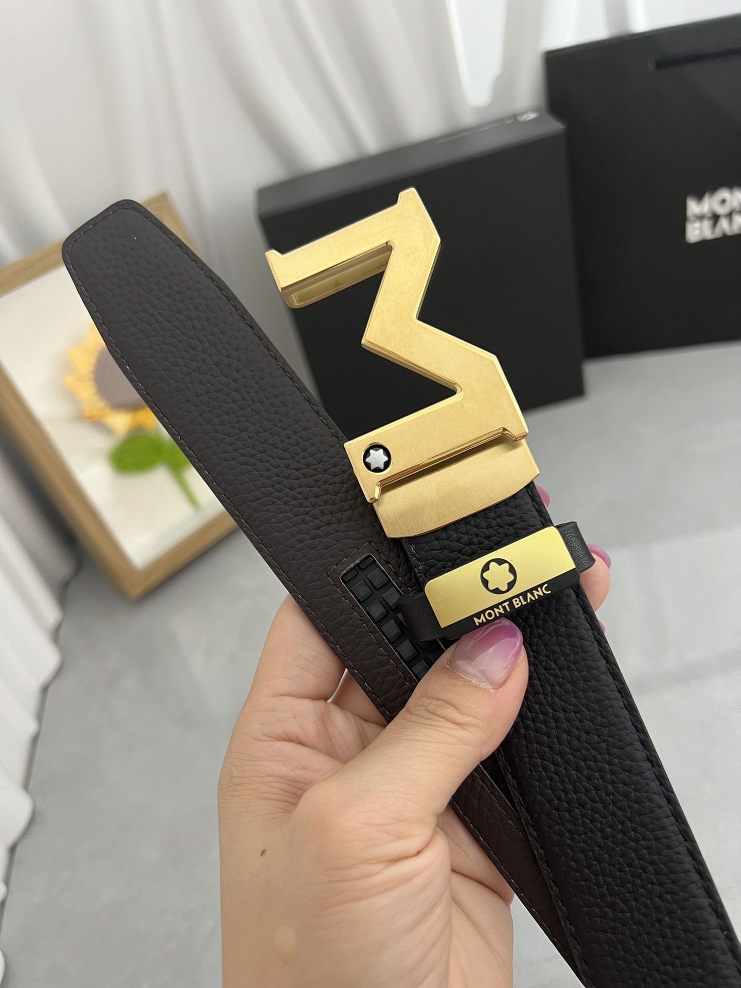 【厳選在庫】Montblanc ビジネスマン正装ベルト「全長約 100cm」