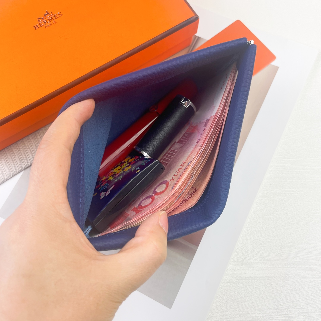 【厳選新入荷】エルメス Evelyne Zip Pouch イヴリンファスナーハンドポーチ「携帯小銭収納レザー小物」