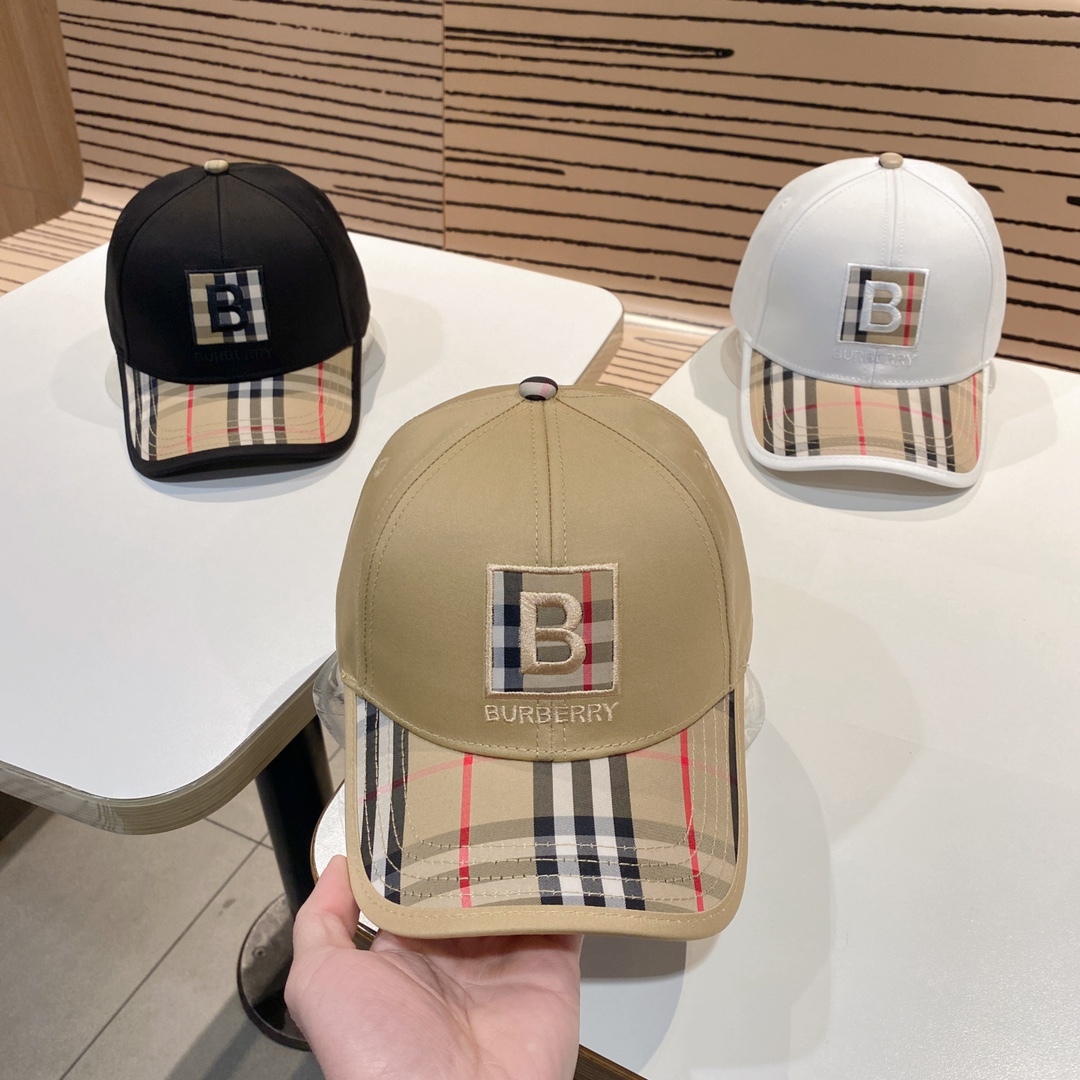 バーバリー「Burberry」コリアン ブリティッシュ スタイル ベースボールキャップ