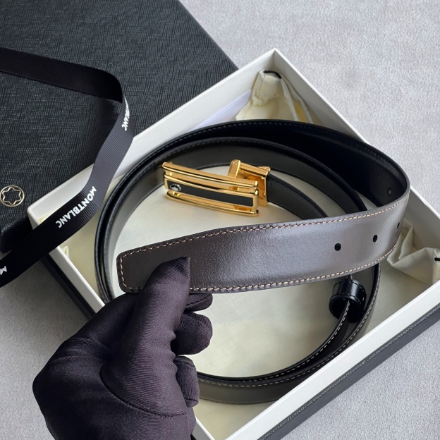 モンブラン「Montblanc」コンテンポラリーコレクション 3リングレーザーカット レザーベルト100cm