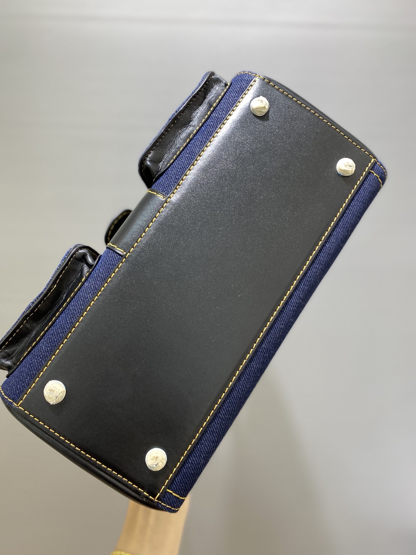 デルヴォー「Delvaux」Brillant Trench デニムシリーズ ハンドバッグ