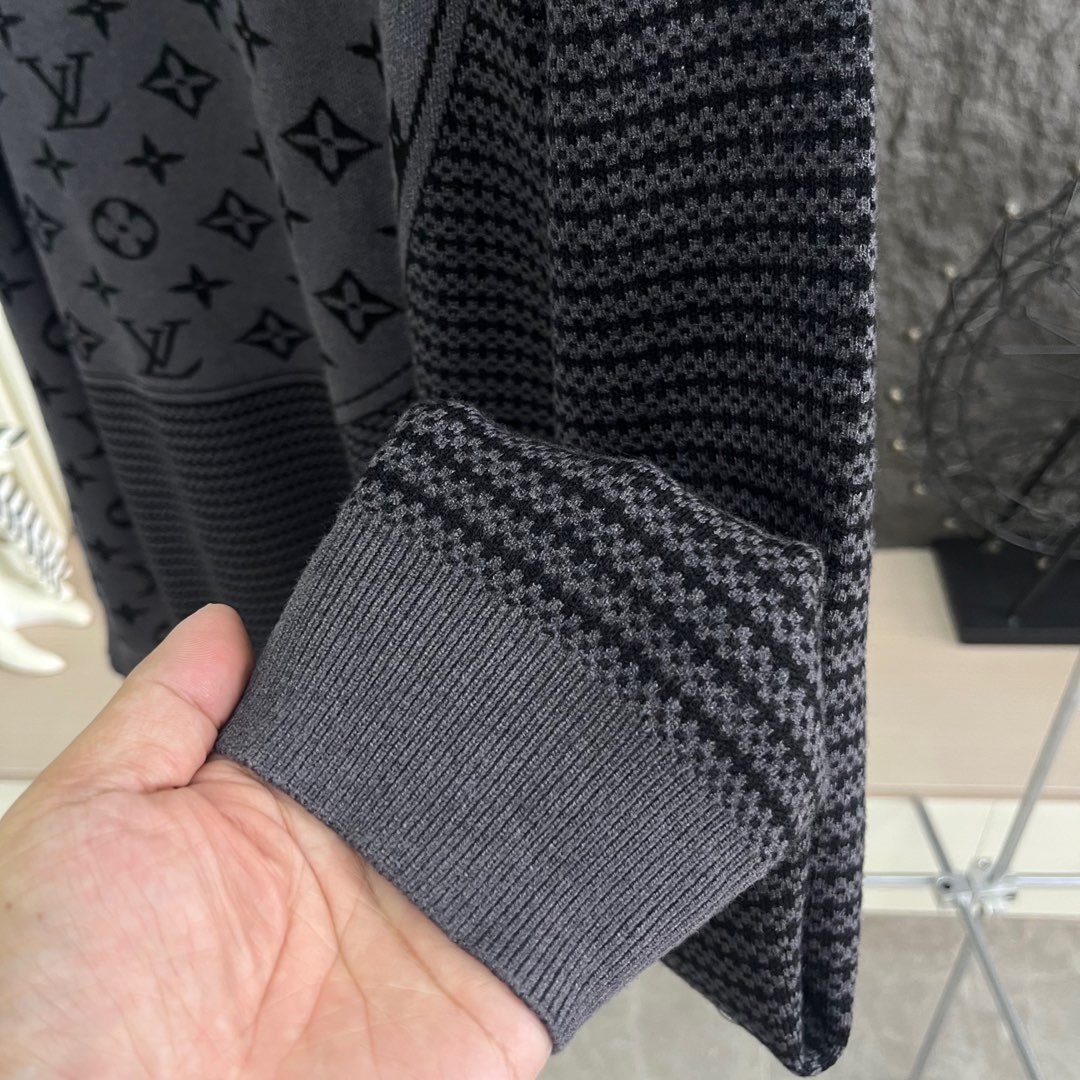 ルイ・ヴィトン「Louis Vuitton」アート刺繍ラウンドネックニットセーター