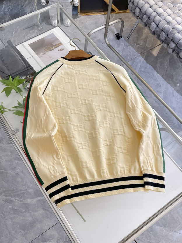 グッチ「Gucci」秋冬用ウール混紡クルーネックニットセーター