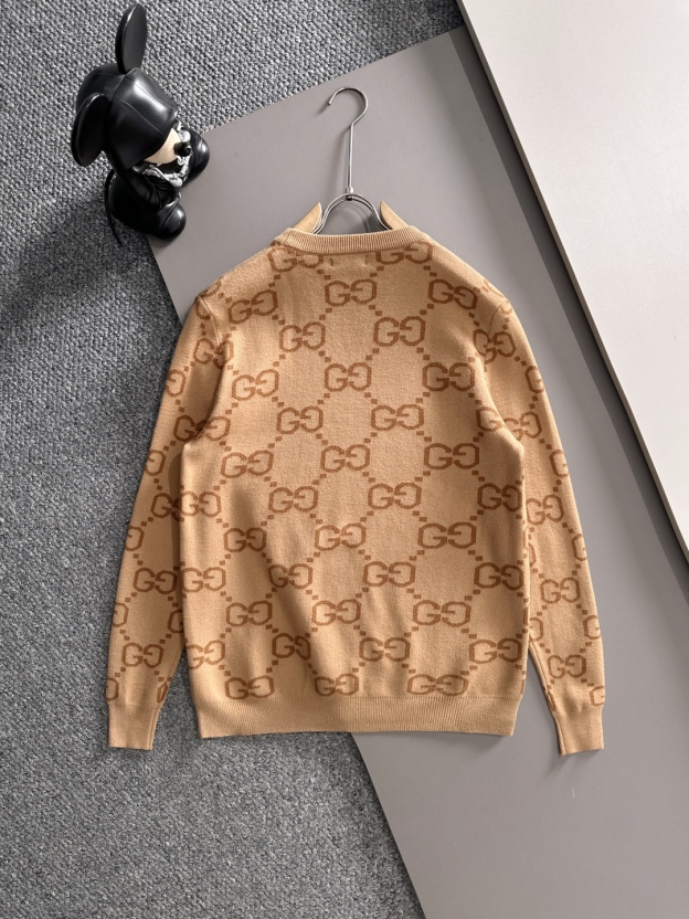 グッチ「Gucci」秋冬ウール混紡丸首プルオーバーニットセーター