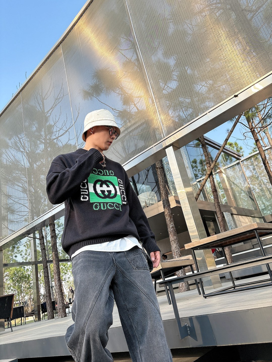 グッチ「Gucci」秋冬ウール丸首プルオーバーセーター【おしゃれな人必携】