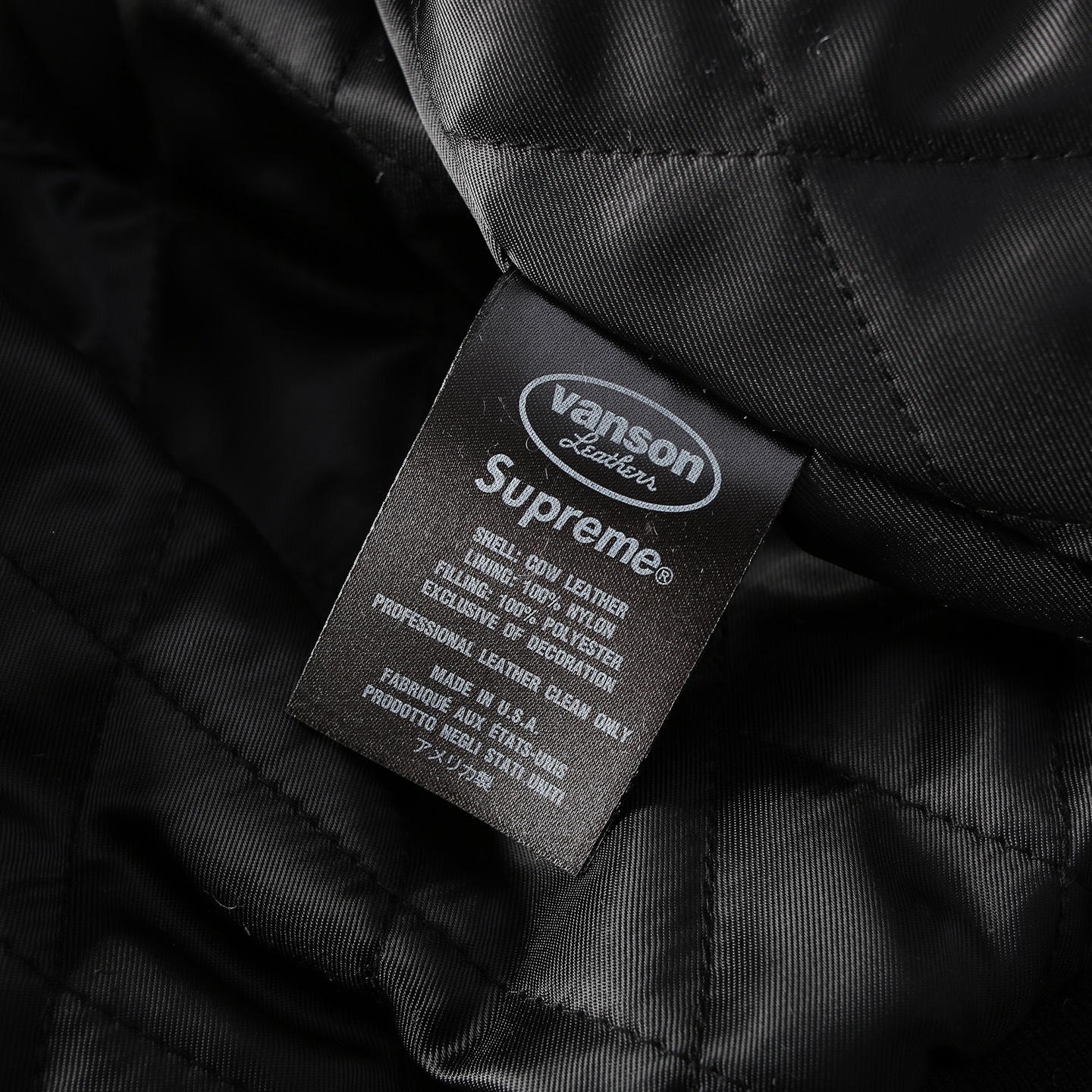 シュプリーム「Supreme x Vanson Leathers」コラボレーション レザージャケット