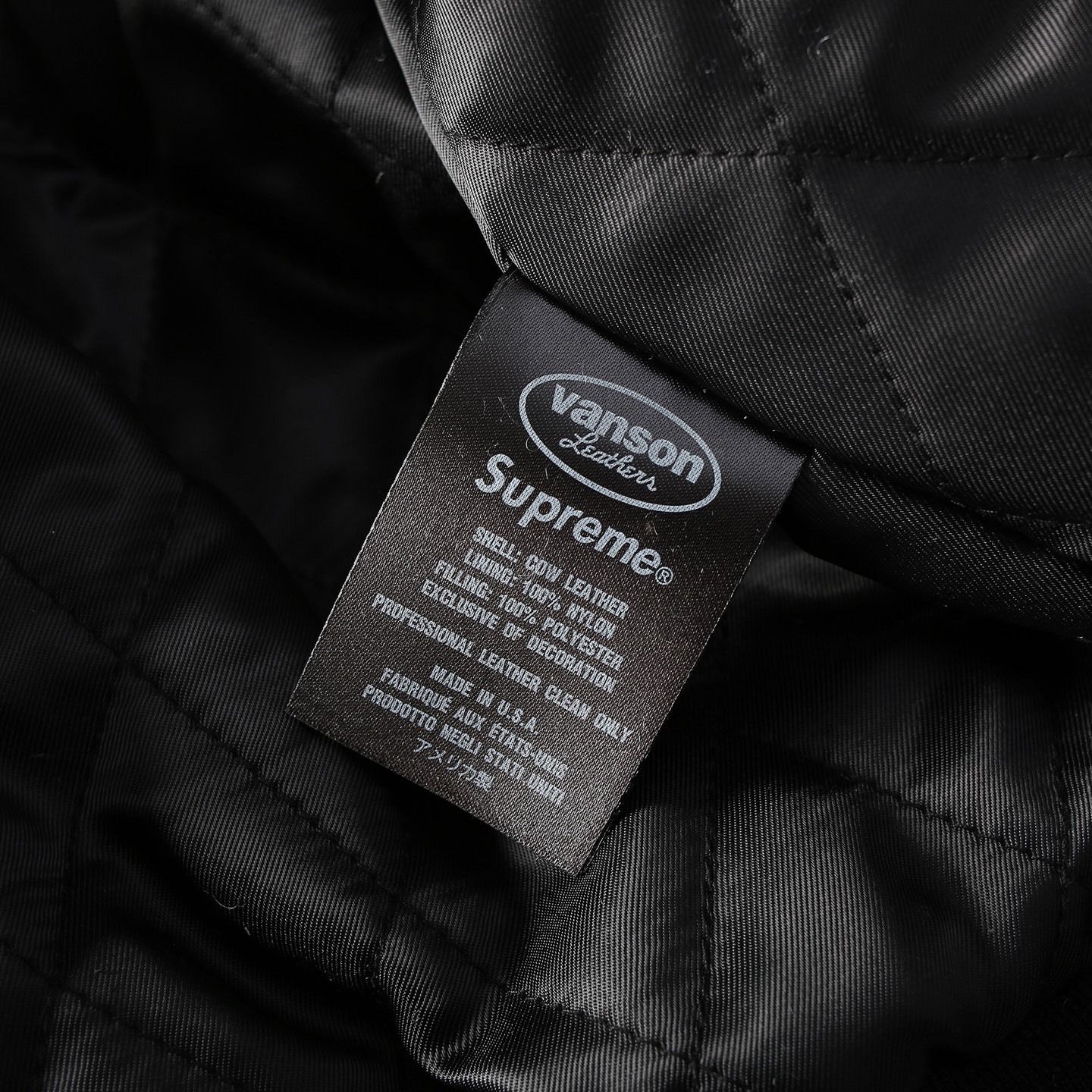 シュプリーム「Supreme x Vanson Leathers」コラボレーション レザージャケット