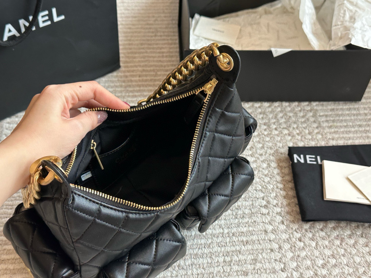 シャネル「Chanel」 ボウリング バッグ ヴィンテージ ショルダーバッグ