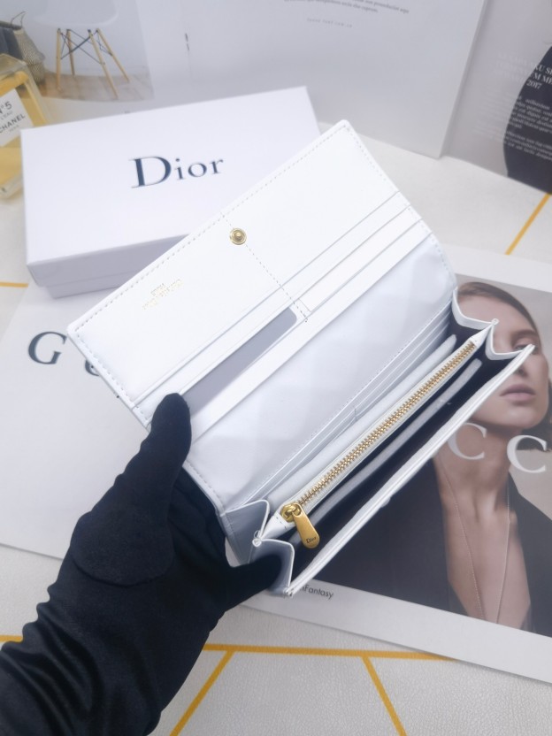 ディオール「Dior」Caro Orchid ロングウォレット