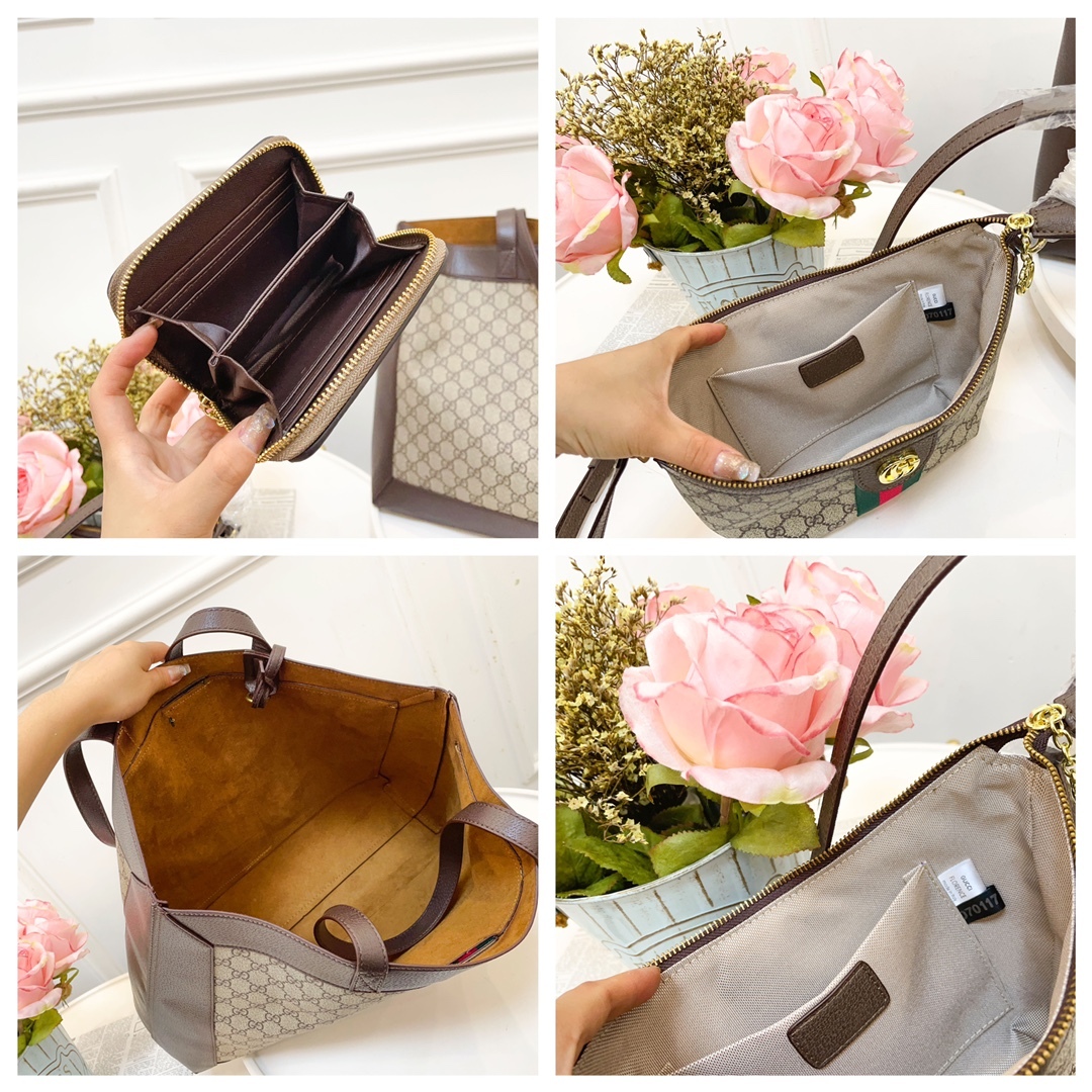 「グッチ」Gucci トートバッグ＋ムーンバッグ＋財布 3 点セット3点セット 限定セール大人気販売中