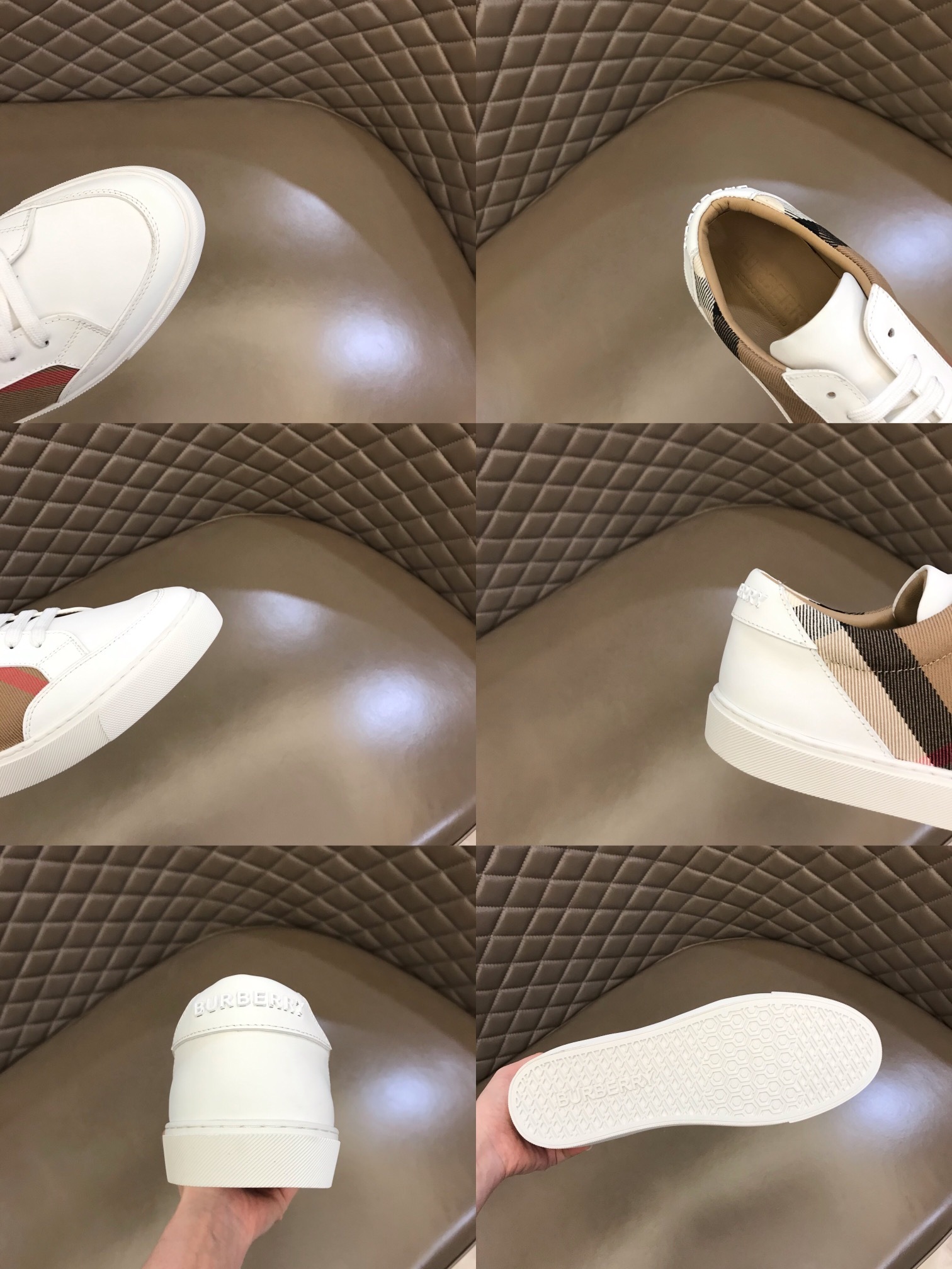 バーバリー「Burberry」Vintage Check ローテクニカルスニーカー メンズ