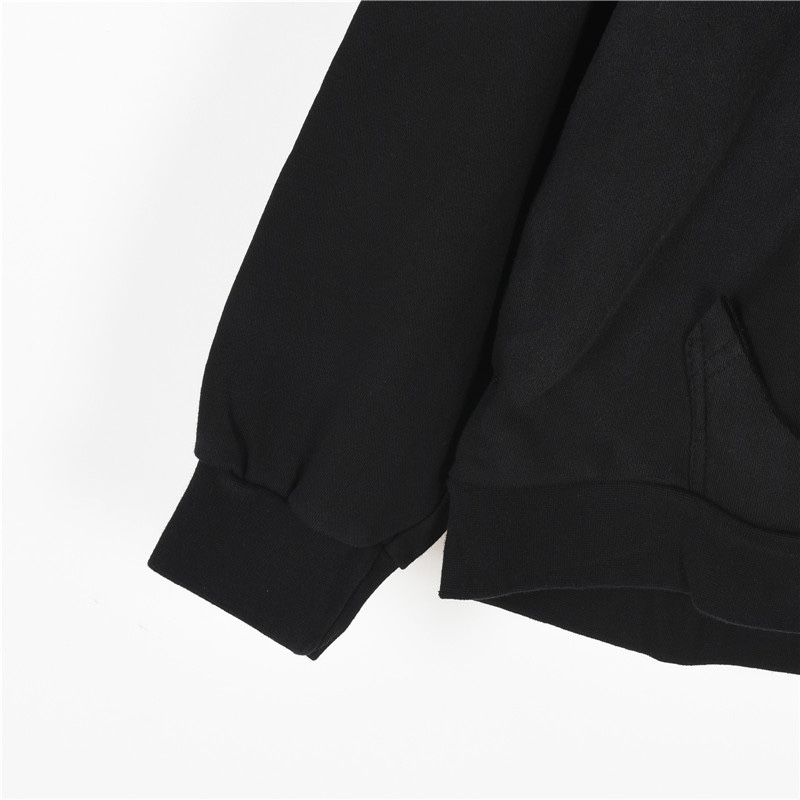 Balenciga（バレンシアガ） スクラッチ（磨破）とマスキングテープ（胶带）デザインのフード付きスウェットシャツ