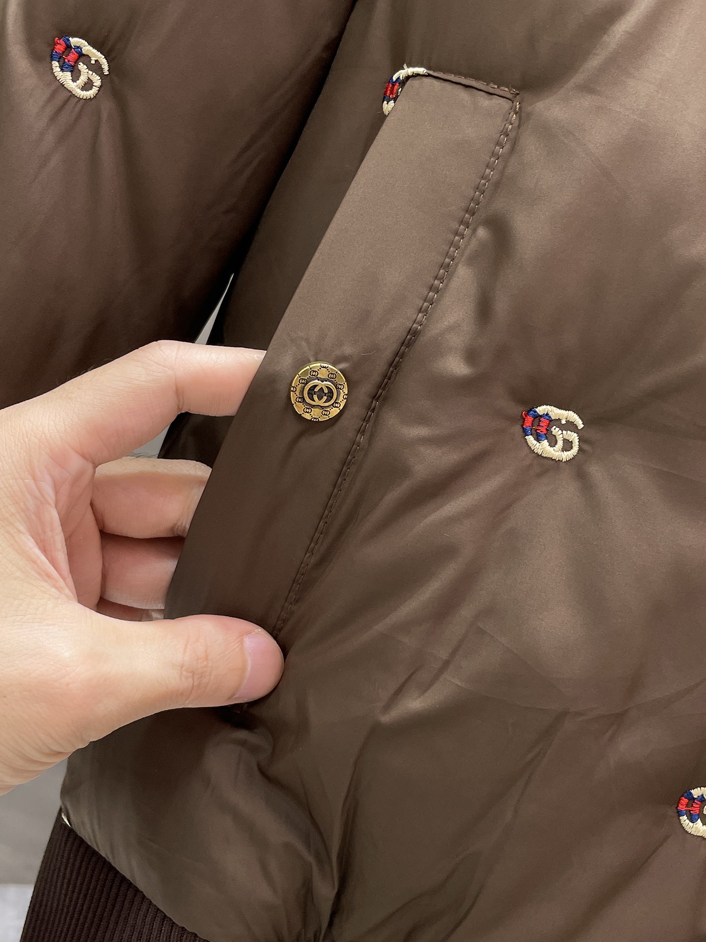 グッチ「Gucci」秋冬ラペル付きコットンジャケット