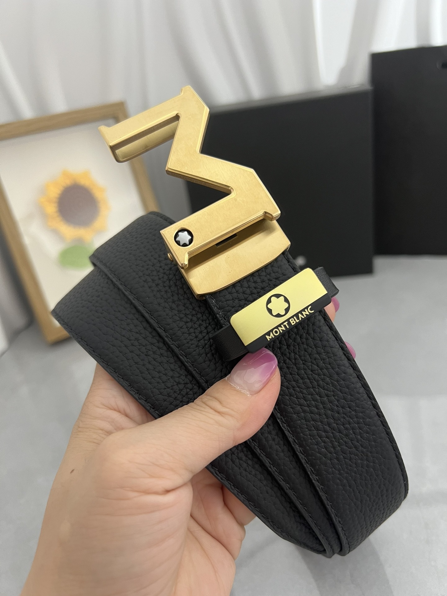【厳選在庫】Montblanc ビジネスマン正装ベルト「全長約 100cm」