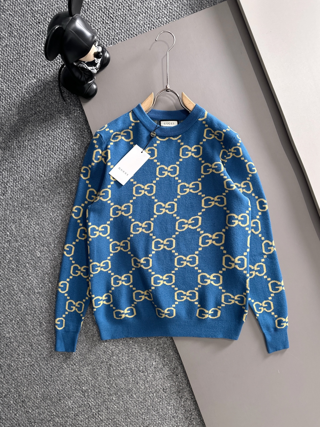 グッチ「Gucci」秋冬ウール混紡丸首プルオーバーニットセーター