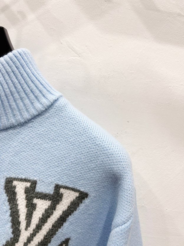 ルイ・ヴィトン「Louis Vuitton」クラシックジャージー編みウールプルオーバータートルネックセーター