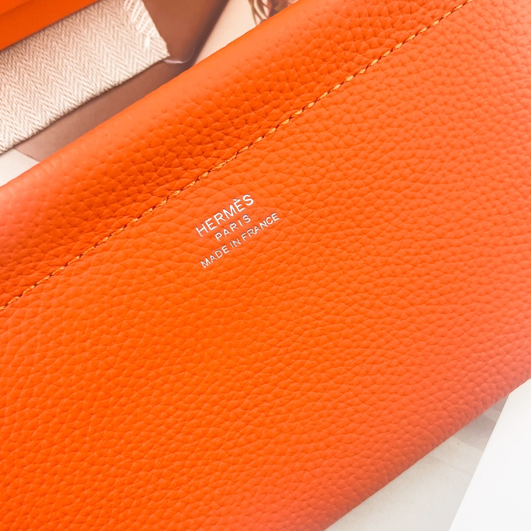 【厳選新入荷】エルメス Evelyne Zip Pouch イヴリンファスナーハンドポーチ「携帯小銭収納レザー小物」