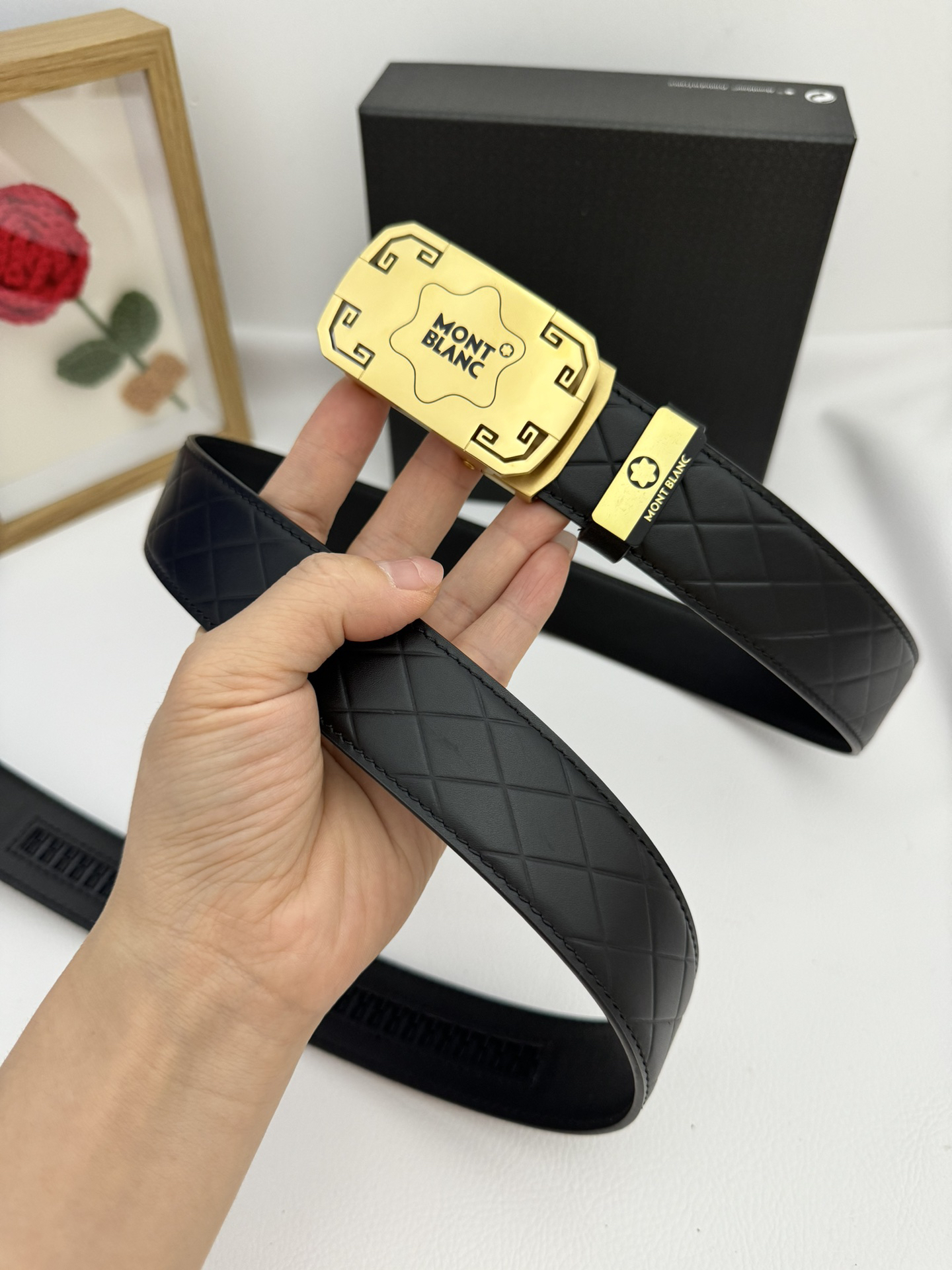 【厳選在庫】Montblanc ビジネスマン正装ベルト「全長約 100cm」