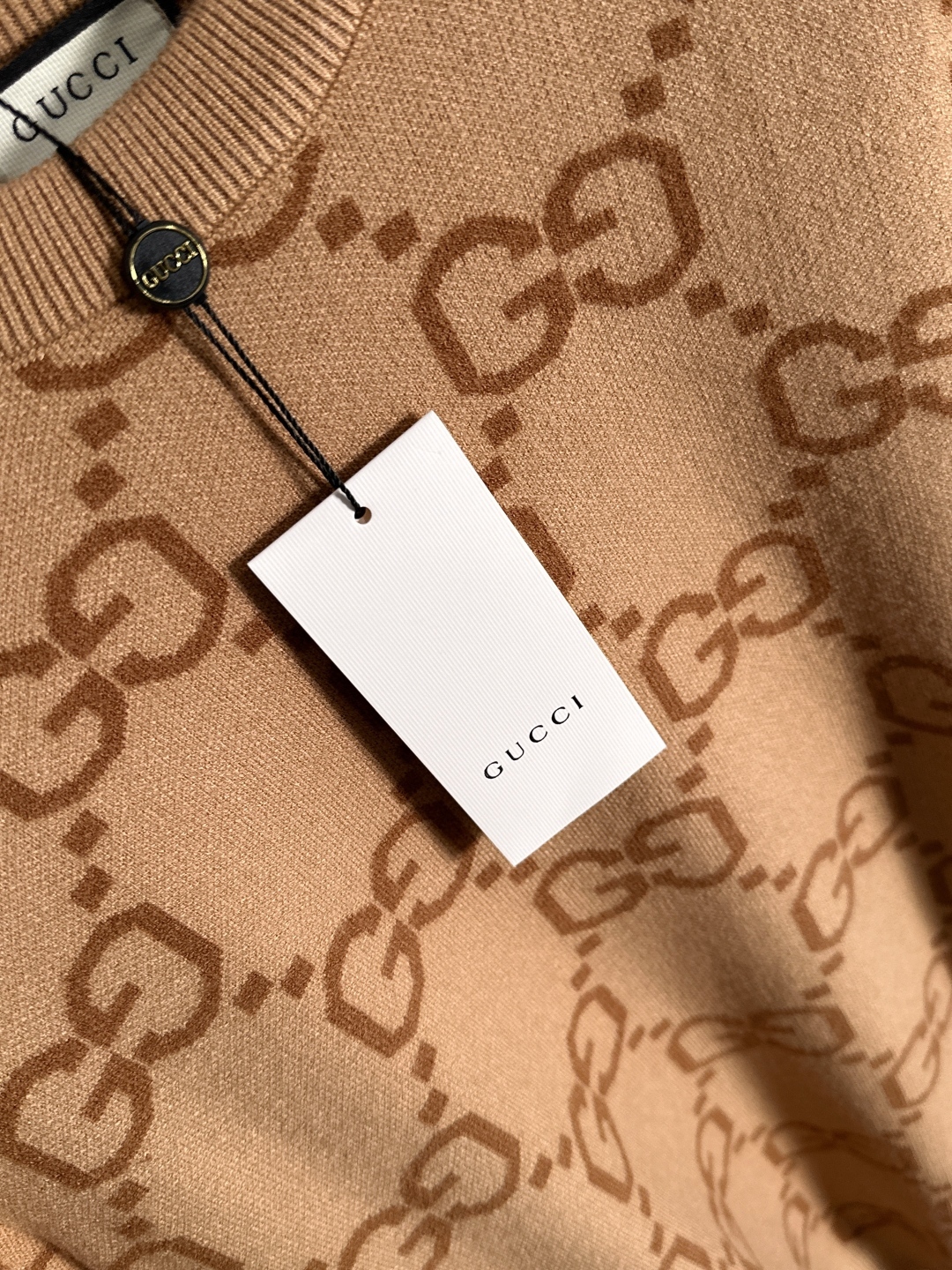 グッチ「Gucci」秋冬ウール混紡丸首プルオーバーニットセーター