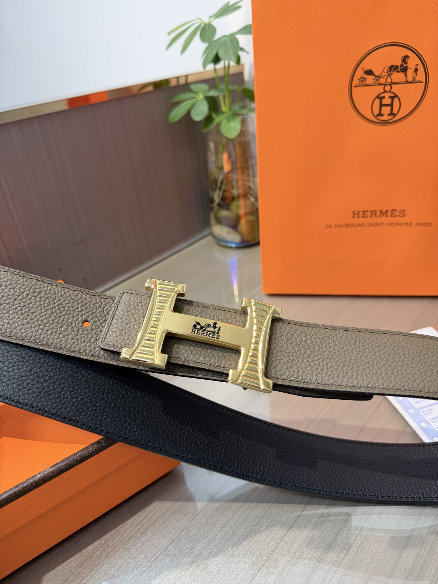 【限定入荷】Hermès フレンチ紳士ベルト「全長約 100cm」