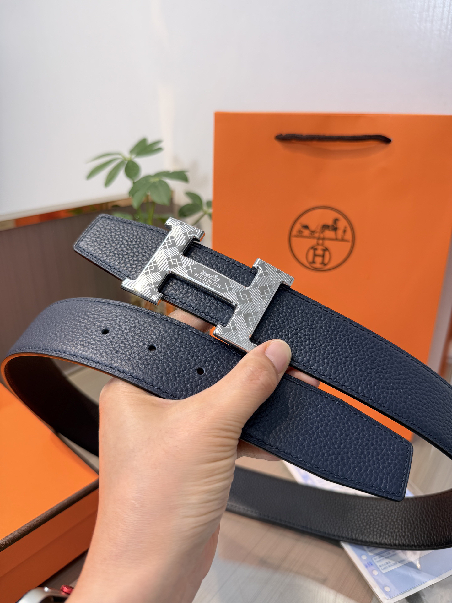 【限定入荷】Hermès フレンチ紳士ベルト「全長約 100cm」