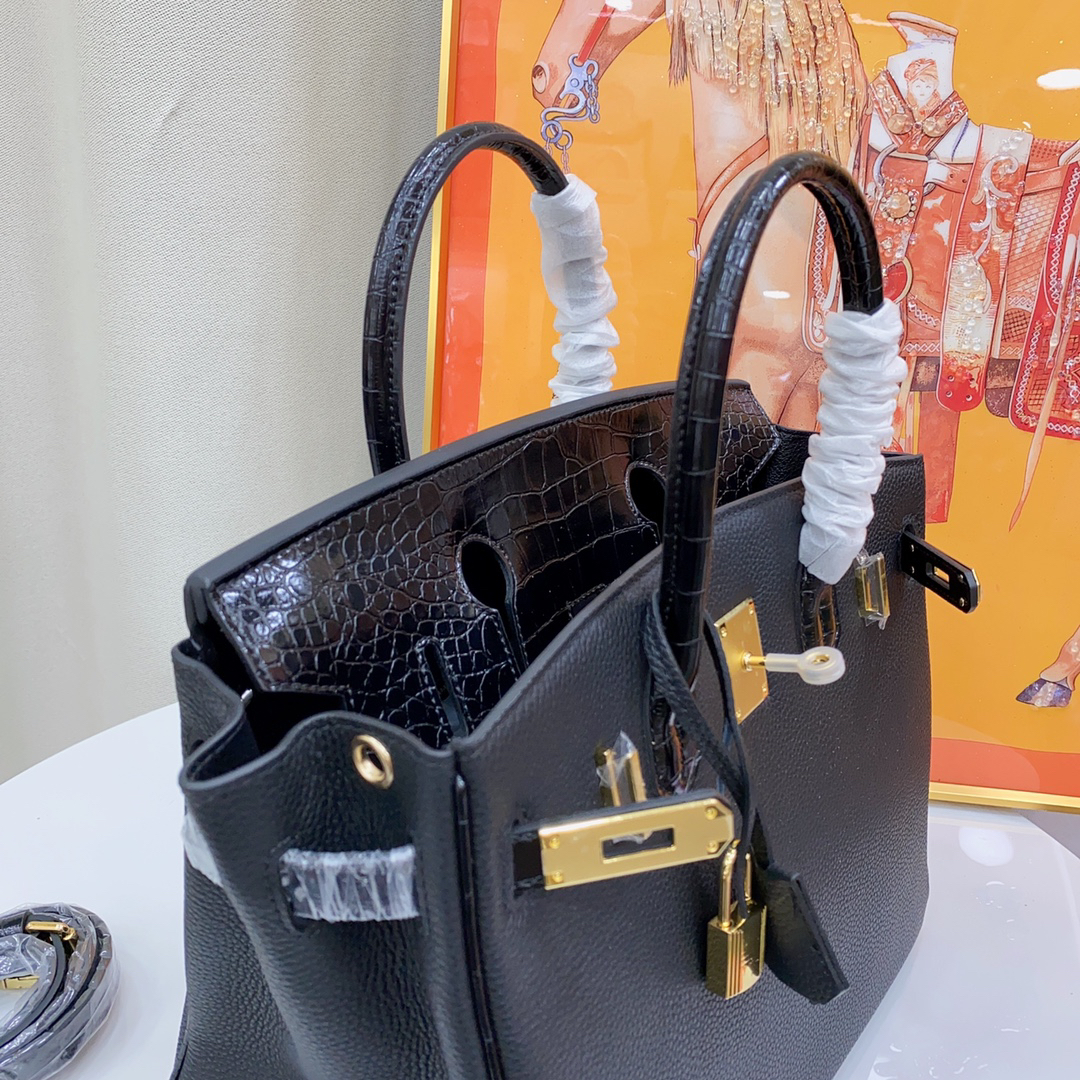 エルメス バーキン 25/30 バッグ クロコダイルエンボス「Birkin Bag」