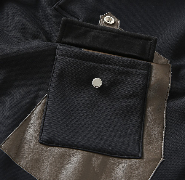 エルメス「Hermès」Empreintes Sellier Cuir 新型フード付きスウェットシャツ