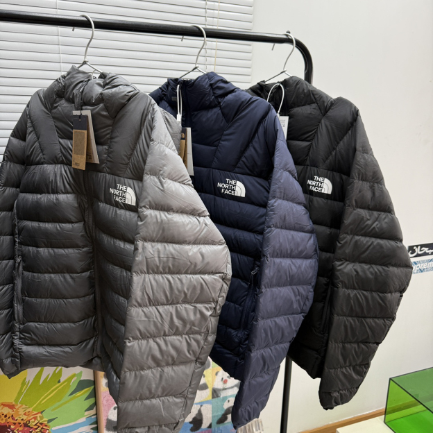 ザ・ノースフェイス メンズ フード付きダウンジャケット、ふんわりアウトドア登山ハイキング通勤ウェア